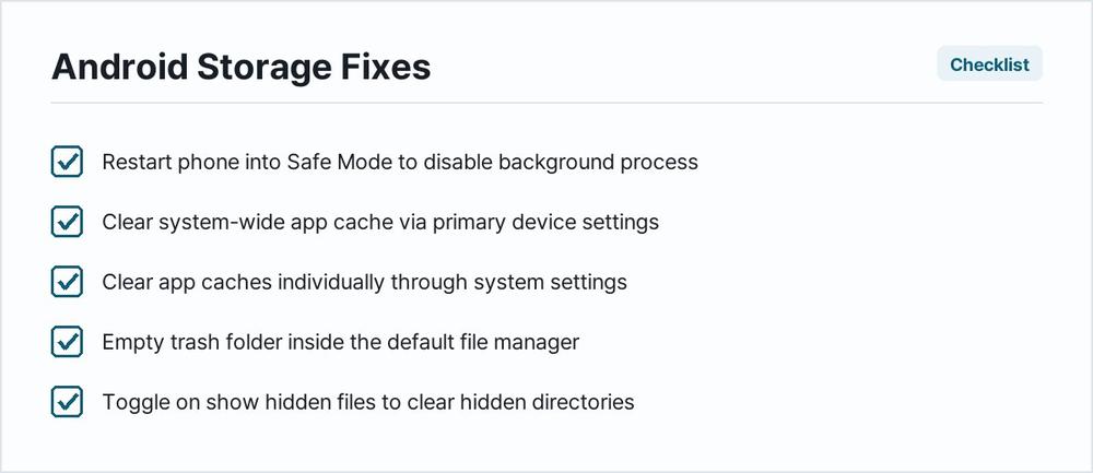 Android Storage Fixes