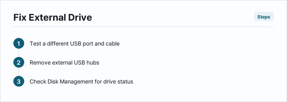 Fix External Drive