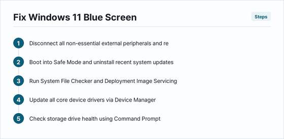 Fix Windows 11 Blue Screen
