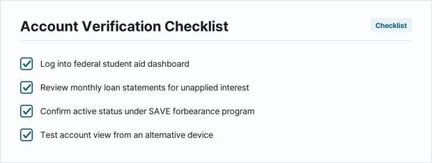 Account Verification Checklist